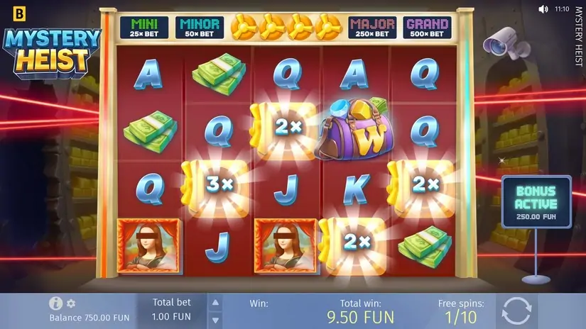 Mystery Heist slot screenshot 4
