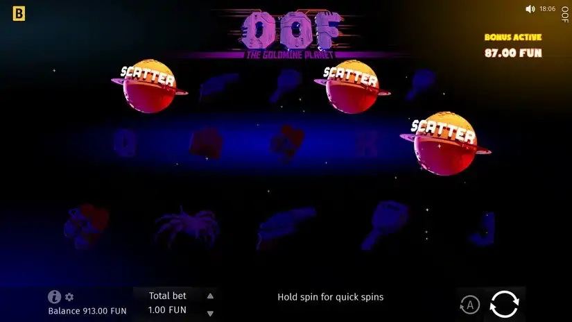 OOF The Goldmine Planet slot screenshot 2