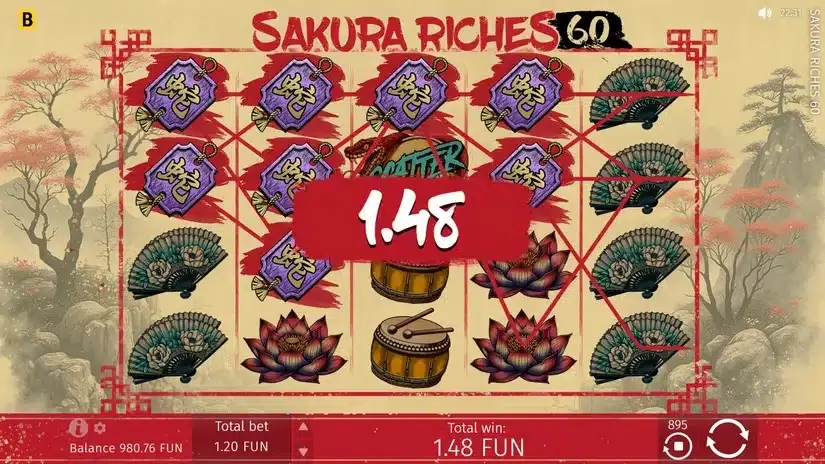 Sakura Riches 60 slot screenshot 3