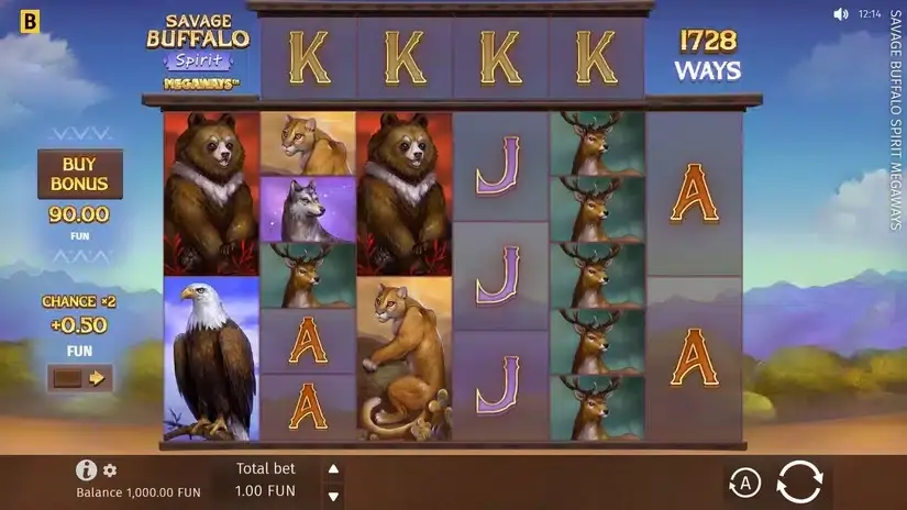Savage Buffalo Spirit MEGAWAYS slot screenshot 