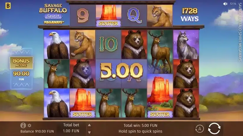 Savage Buffalo Spirit MEGAWAYS slot screenshot 2
