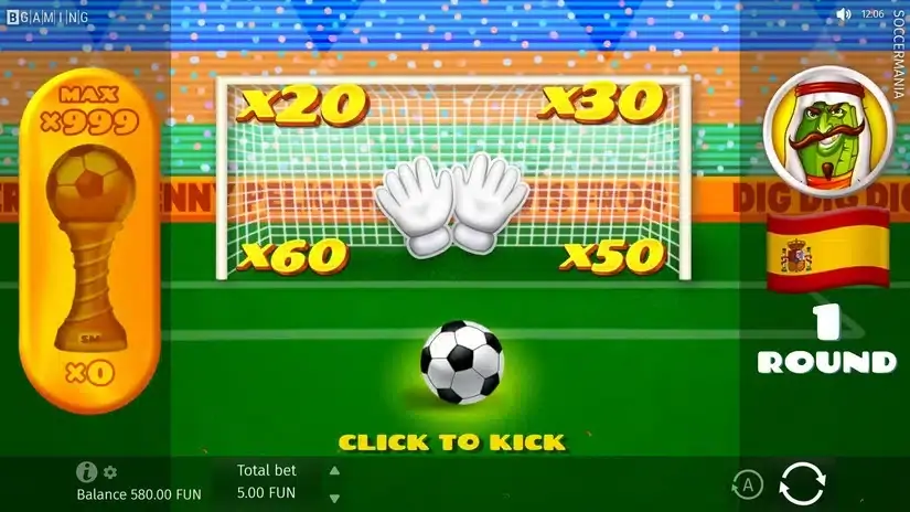 Soccermania slot screenshot 5