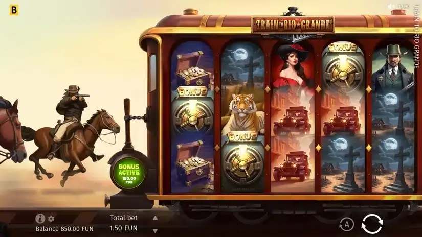 Train to Rio Grande slot screenshot 2