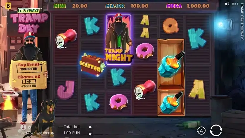 Tramp Day TRUEWAYS slot screenshot 