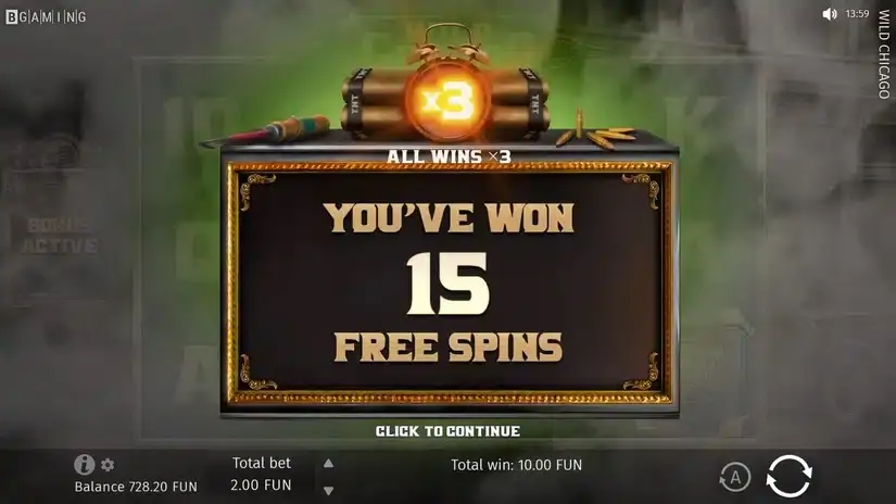 Wild Chicago slot screenshot 3