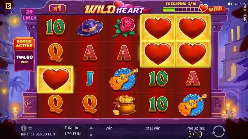 Wild Heart slot screenshot 4