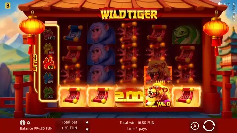 Wild Tiger slot screenshot 3
