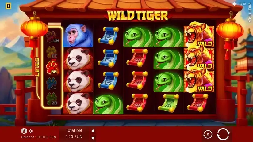 Wild Tiger slot screenshot 
