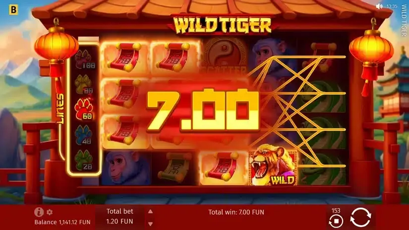 Wild Tiger slot screenshot 