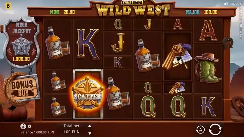 Wild West TRUEWAYS slot screenshot 