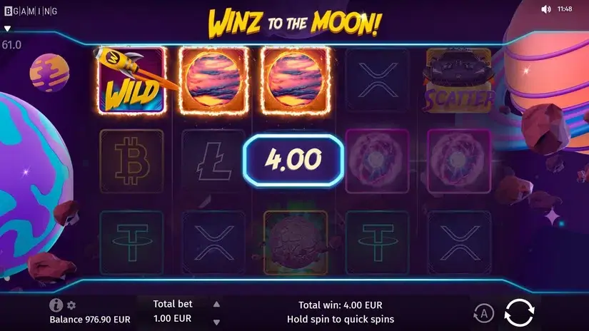 Winz to the Moon slot screenshot 2