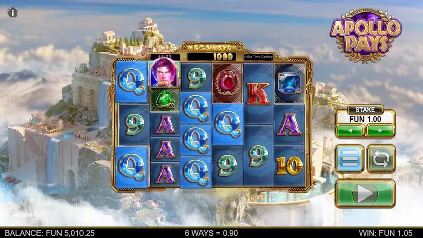Apollo Pays Megaways slot screenshot 