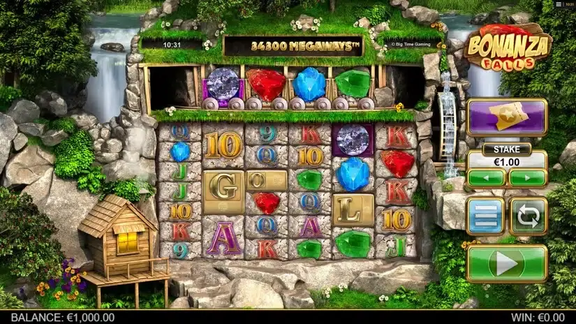 Bonanza Falls slot screenshot 