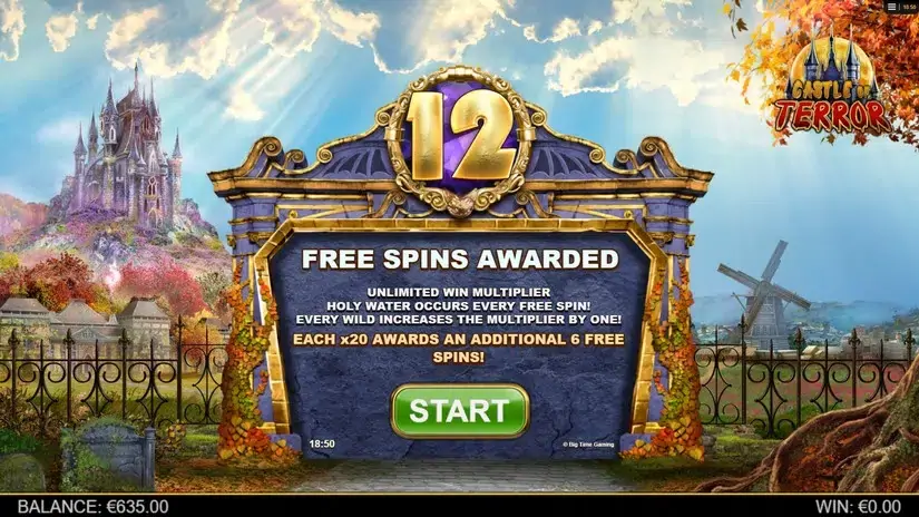 Castle of Terror slot screenshot 2