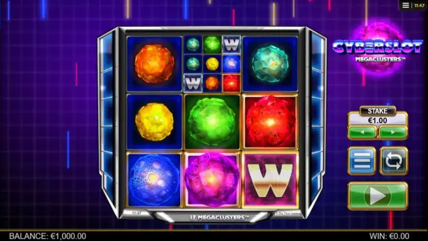 Cyberslot Megaclusters slot screenshot 