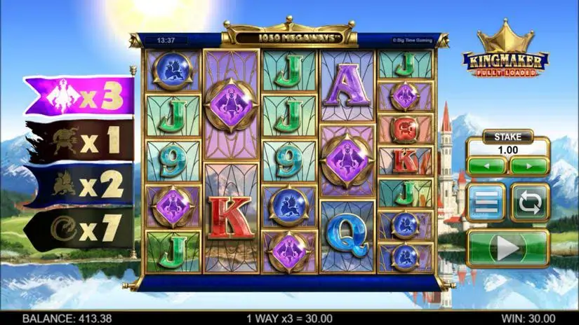 Kingmaker Fully Loaded Megaways slot screenshot 2
