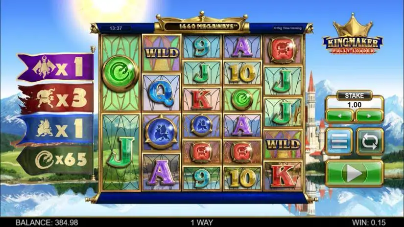 Kingmaker Fully Loaded Megaways slot screenshot 1