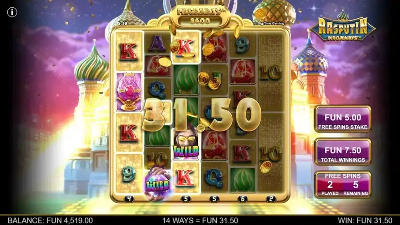 Rasputin Megaways slot screenshot 5