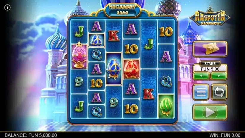 Rasputin Megaways slot screenshot 