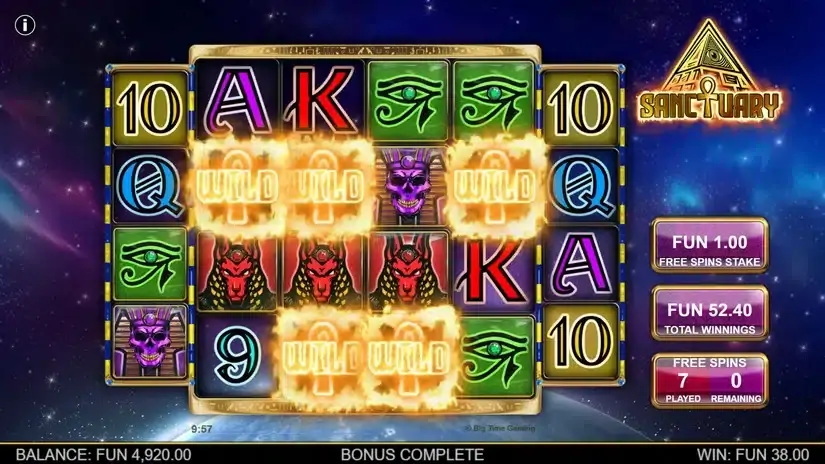 Sanctuary slot screenshot 