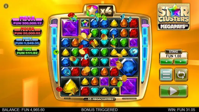 Star Clusters Megapays slot screenshot 5