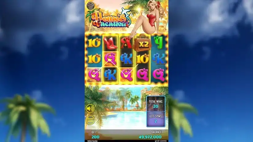 Hottie’s Vacation slot screenshot 