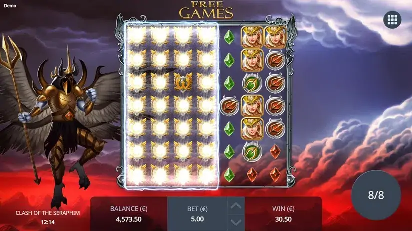 Clash of the Seraphim slot screenshot 4