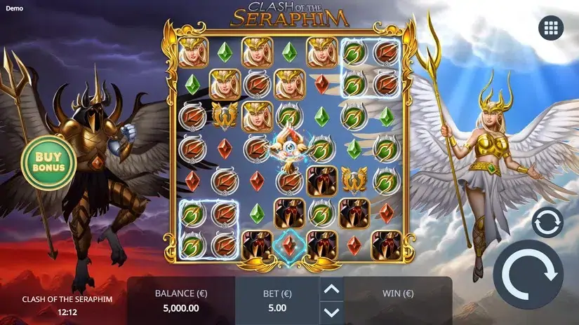 Clash of the Seraphim slot screenshot 1
