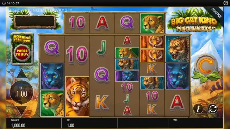 Big Cat King Megaways slot screenshot 1