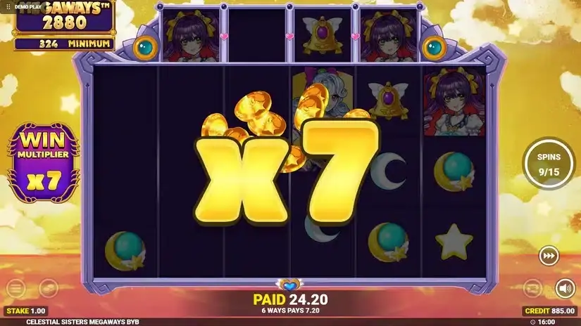 Celestial Sisters Megaways slot screenshot 4