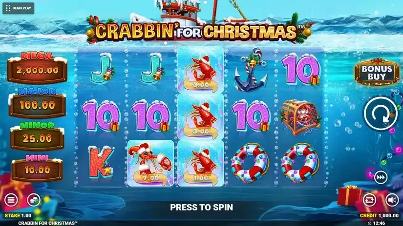 Crabbin’ For Christmas slot screenshot 