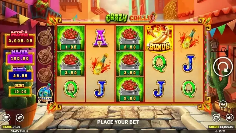 Crazy Chilli slot screenshot 