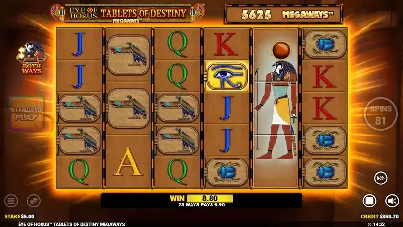 Eye of Horus Tablets of Destiny Megaways slot screenshot 