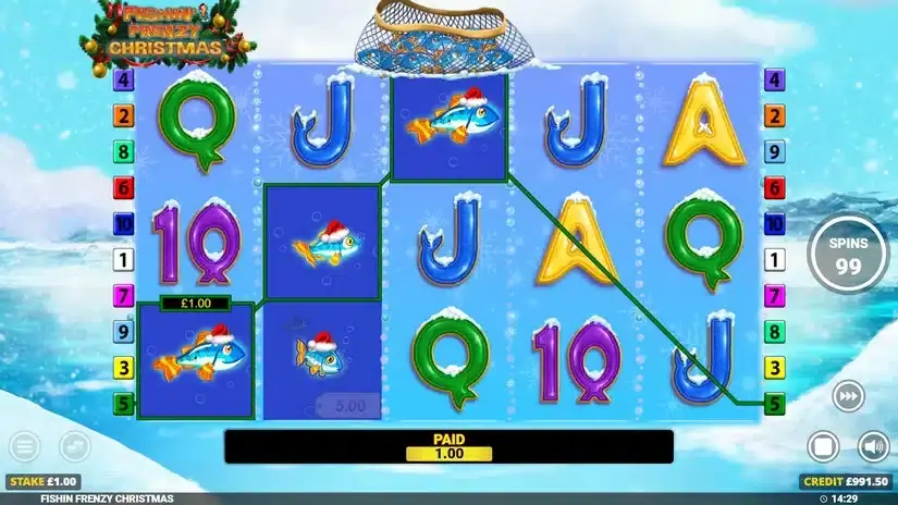 Fishin’ Frenzy Christmas slot screenshot 2