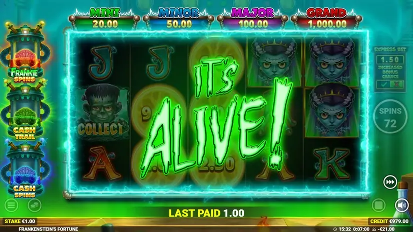 Frankenstein’s Fortune slot screenshot 4