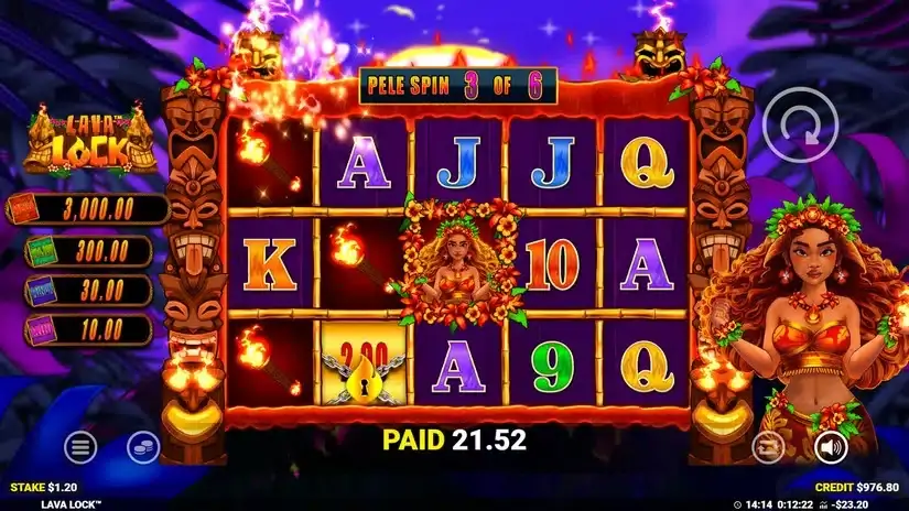 Lava Lock slot screenshot 