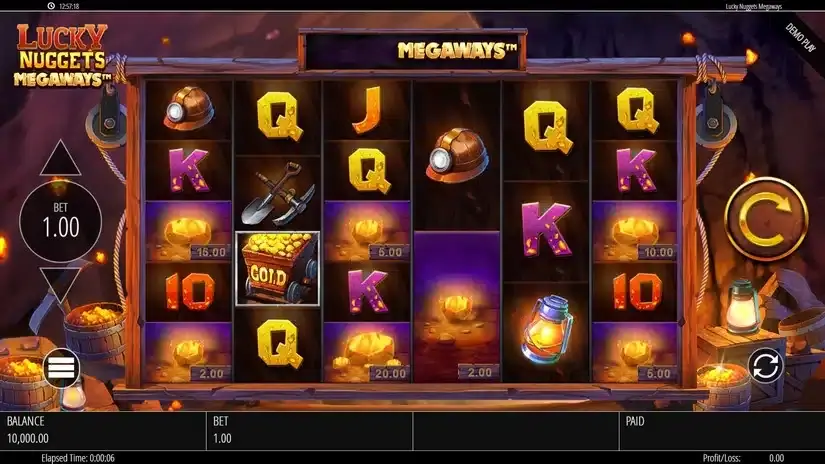 Lucky Nuggets Megaways slot screenshot 1
