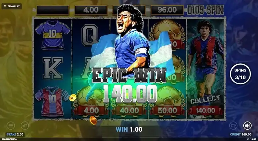 D10S Maradona slot screenshot 6