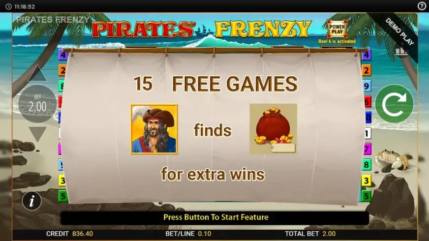 Pirates Frenzy slot screenshot 5