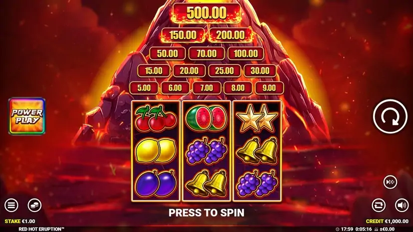 Red Hot Eruption slot screenshot 1