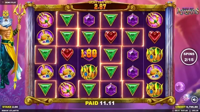 Rise of Atlantis slot screenshot 3