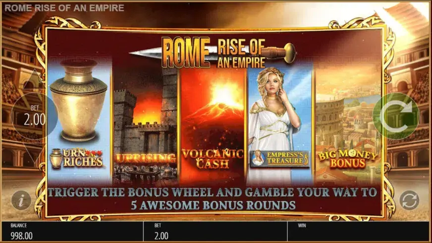 Rome: Rise of an Empire slot screenshot 2
