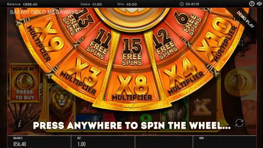 Safari Gold Megaways slot screenshot 3