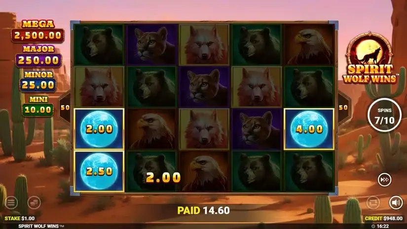 Spirit Wolf Wins slot screenshot 5