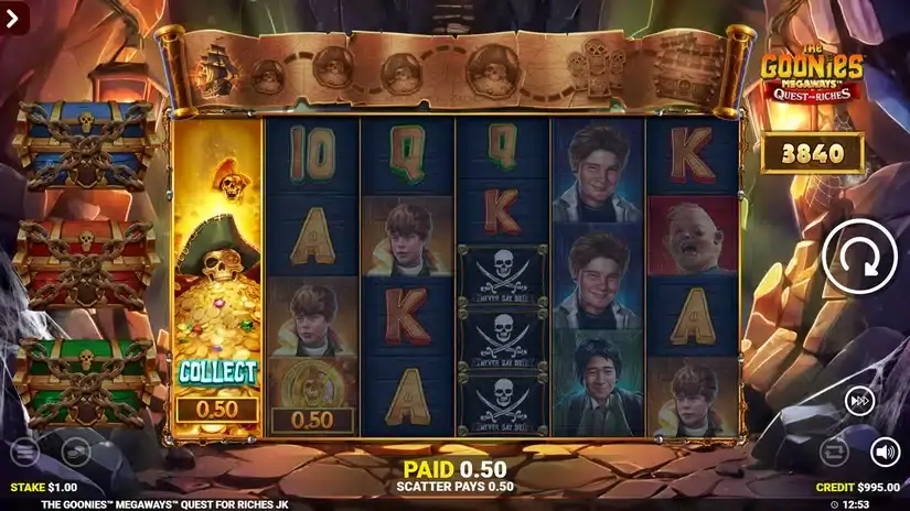 The Goonies Quest For Riches slot screenshot 2