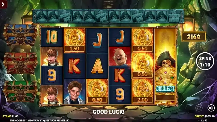 The Goonies Quest For Riches slot screenshot 