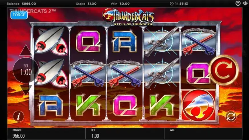 Thundercats Reels Of Thundera slot screenshot 1