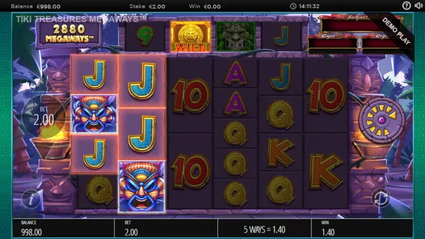 Tiki Treasures Megaways slot screenshot 3