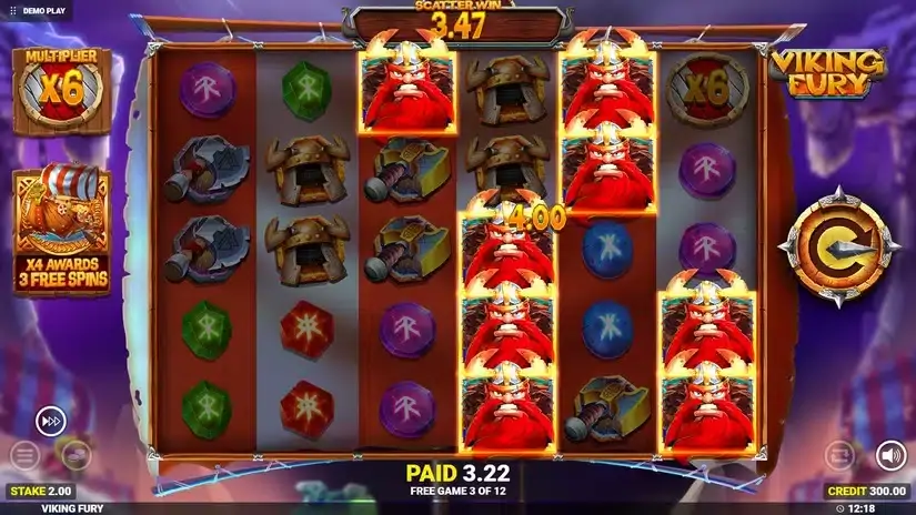 Viking Fury Spinfinity slot screenshot 3
