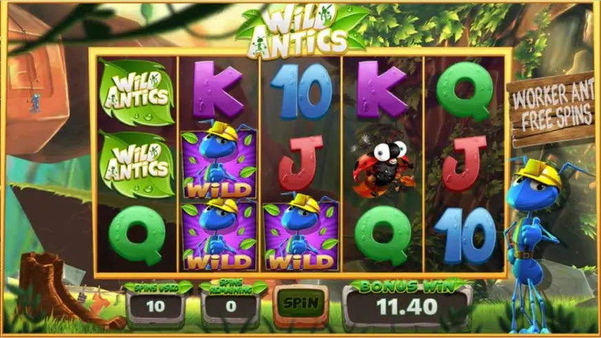 Wild Antics slot screenshot 7